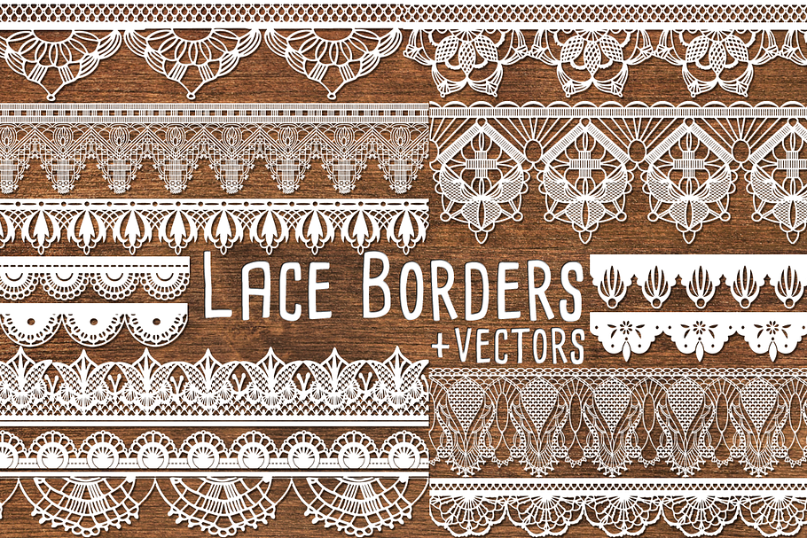 Vector Lace Border Clipart Lace in Objects - product preview 8