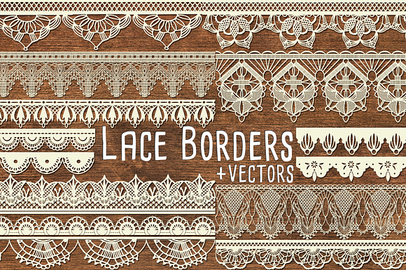 Vector Lace Border Clipart Lace in Objects - product preview 2