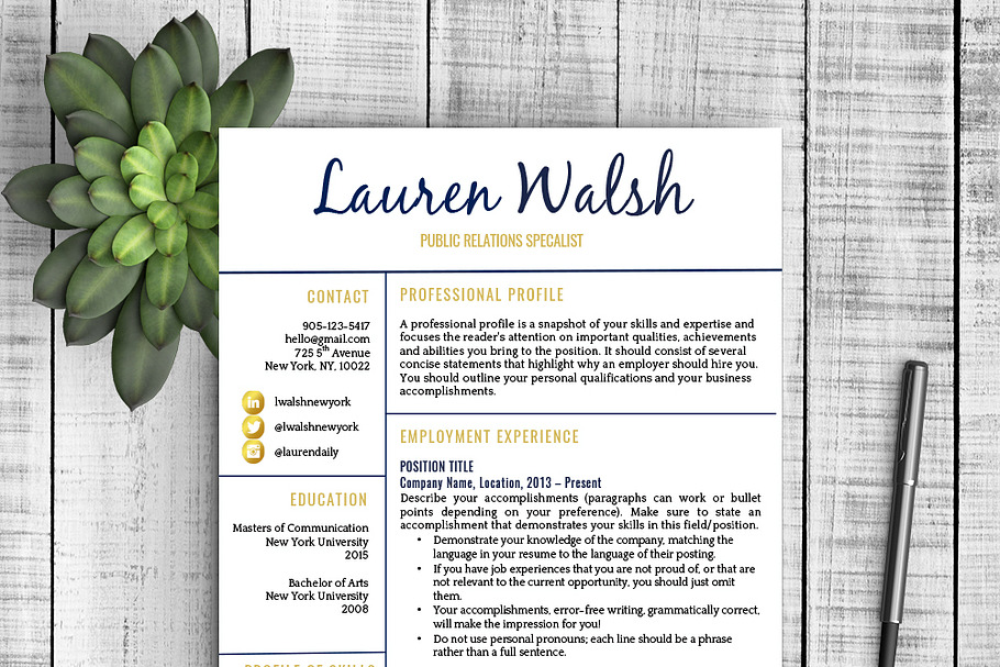 Resume Template - Lauren