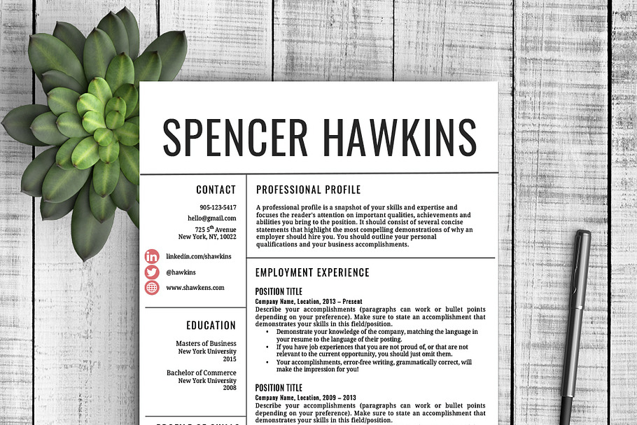 Resume Template "Spencer"