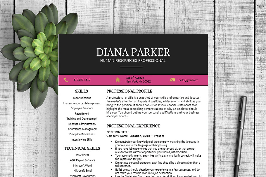 Resume & Cover Letter - Diana  in Letter Templates - product preview 8