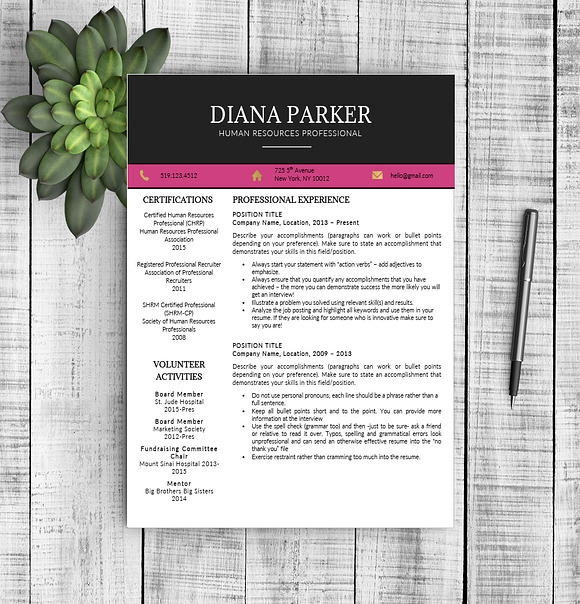 Resume & Cover Letter - Diana  in Letter Templates - product preview 2