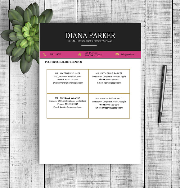 Resume & Cover Letter - Diana  in Letter Templates - product preview 3