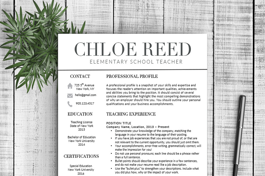 Resume & Cover Letter - Chloe  in Letter Templates - product preview 8