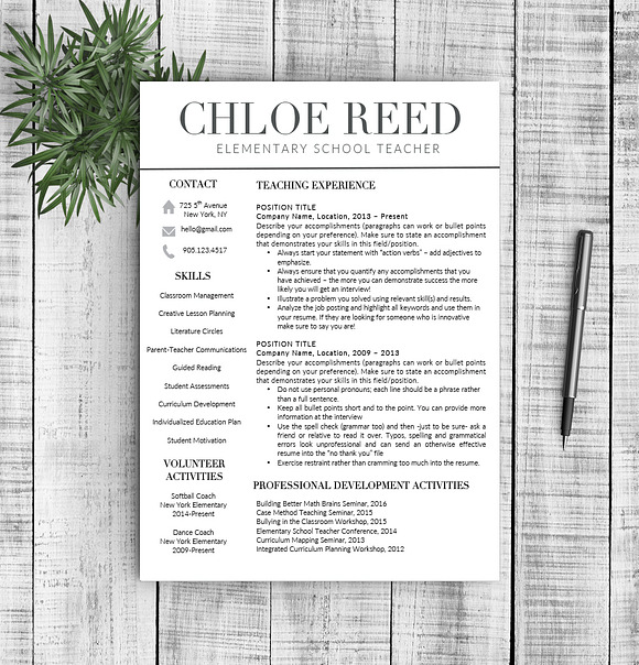 Resume & Cover Letter - Chloe  in Letter Templates - product preview 1