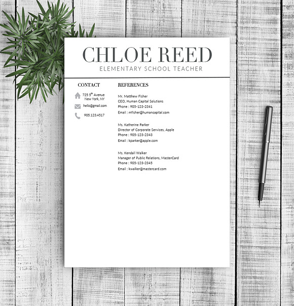 Resume & Cover Letter - Chloe  in Letter Templates - product preview 2