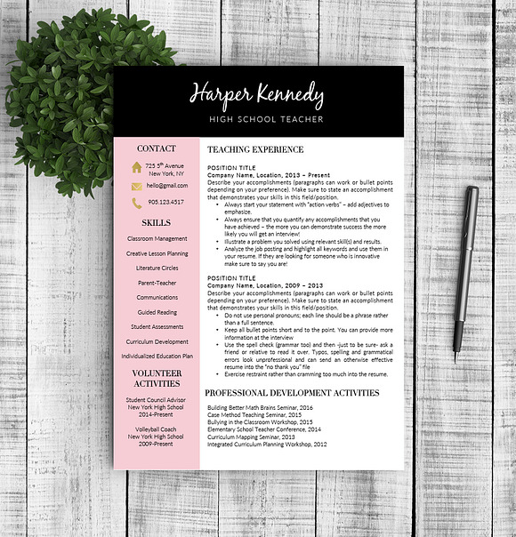 Resume & Cover Letter - Harper in Letter Templates - product preview 1