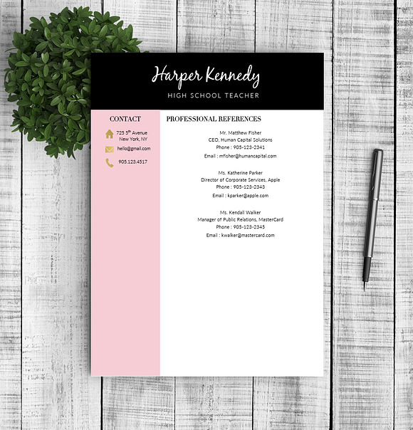 Resume & Cover Letter - Harper in Letter Templates - product preview 3