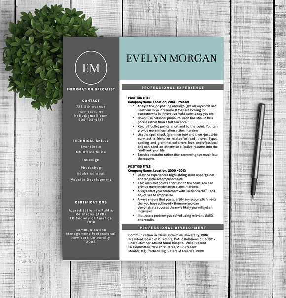 Resume & Cover Letter - Evelyn  in Letter Templates - product preview 2