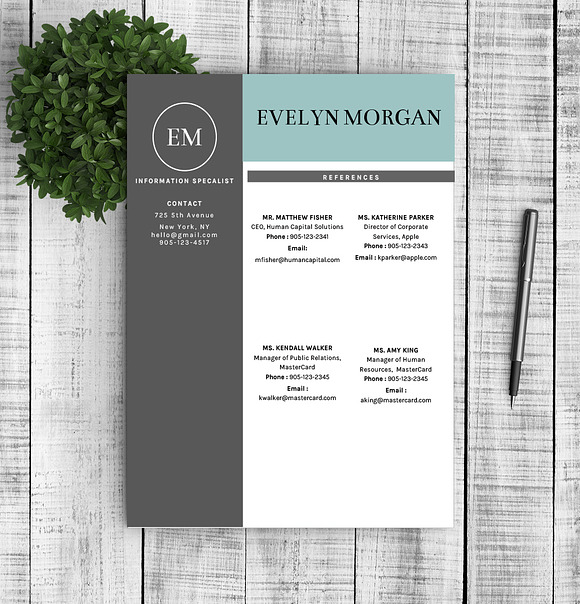 Resume & Cover Letter - Evelyn  in Letter Templates - product preview 3