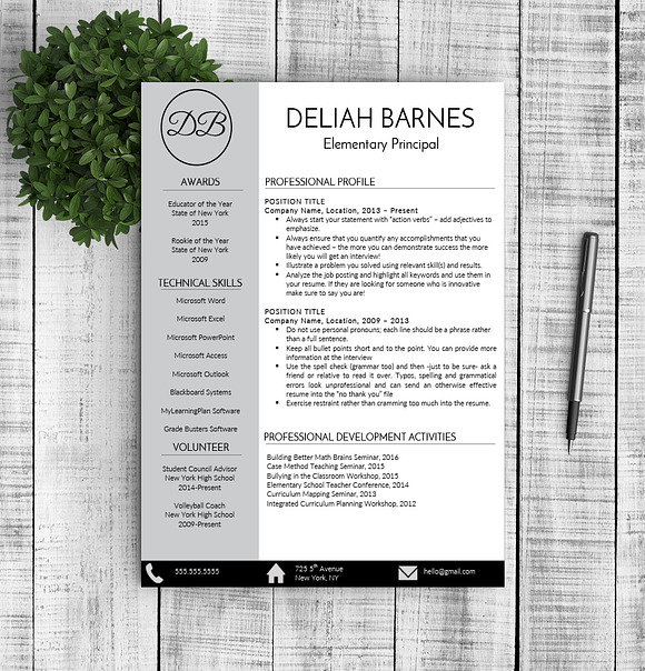 Resume & Cover Letter - Deliah  in Letter Templates - product preview 1
