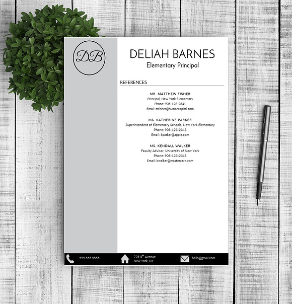 Resume & Cover Letter - Deliah  in Letter Templates - product preview 2