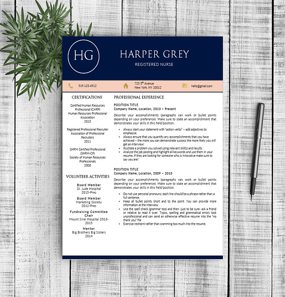 Resume Template - Harper G in Resume Templates - product preview 1