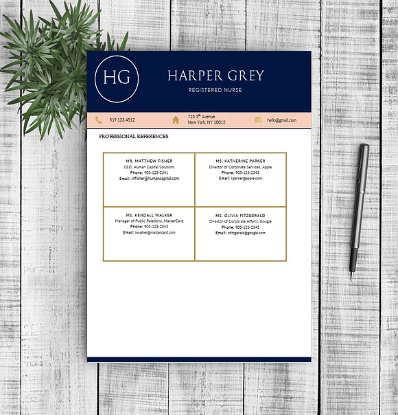 Resume Template - Harper G in Resume Templates - product preview 3