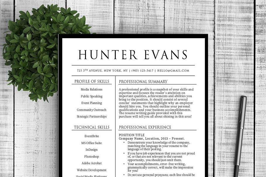 Resume & Cover Letter - Hunter in Letter Templates - product preview 8