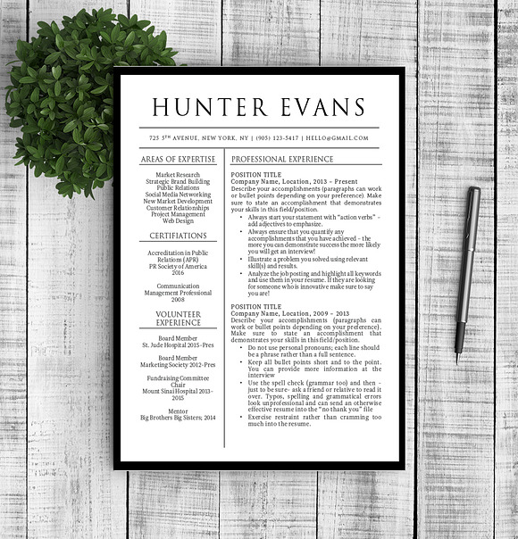 Resume & Cover Letter - Hunter in Letter Templates - product preview 1