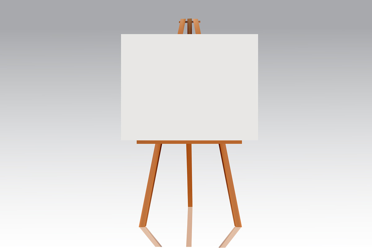 Wooden Easel Illustration in Objects - product preview 8