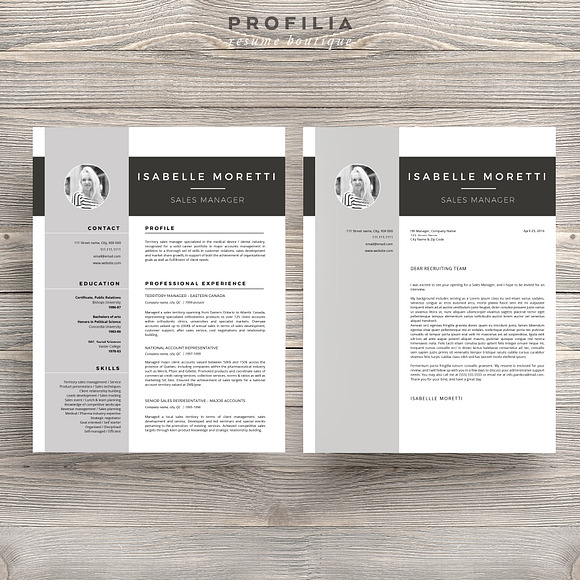 Word Resume & Cover letter Template in Letter Templates - product preview 4