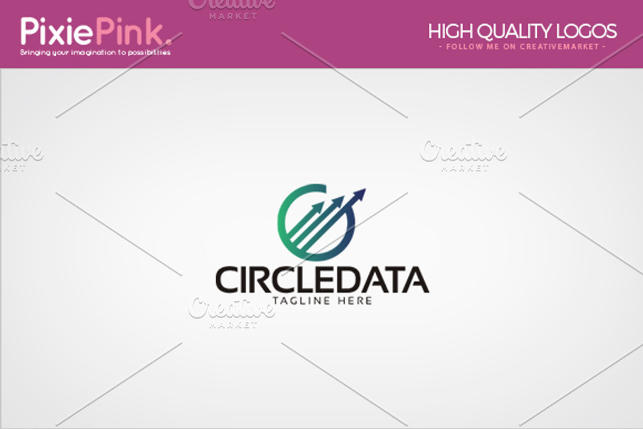 Circle Data Logo Template in Logo Templates - product preview 8