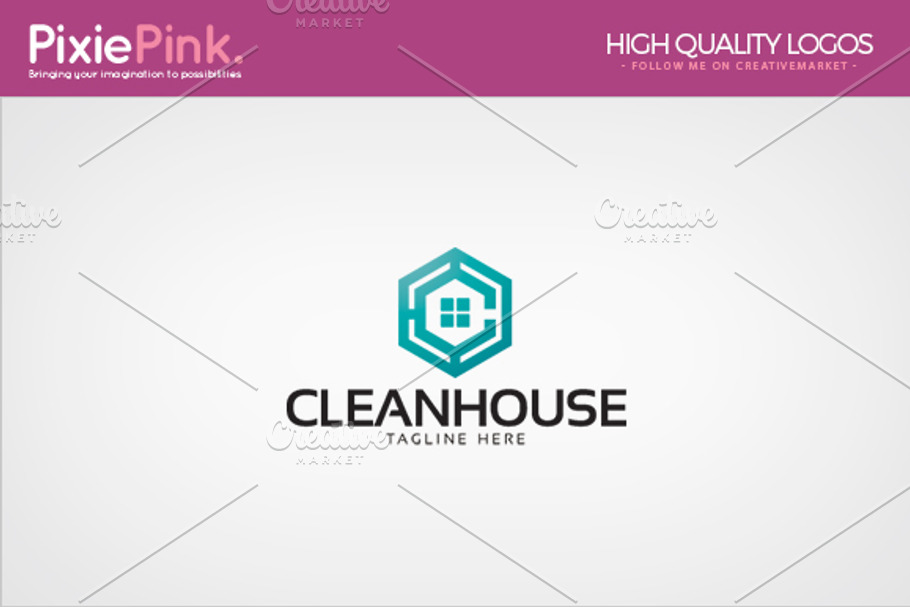 Clean House Logo Template in Logo Templates - product preview 8
