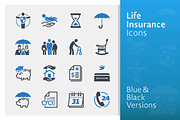 Life Insurance Icons - Blue Series