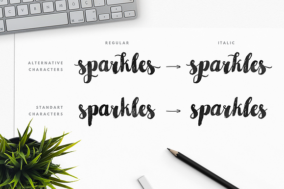 Sparkles Font + Big Bonus in Stamp Fonts - product preview 2