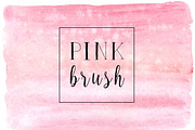 Pink brush watercolor background