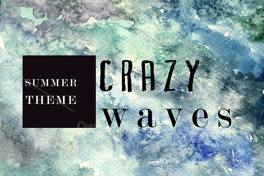 Crazy wave watercolor texture in Textures - product preview 8