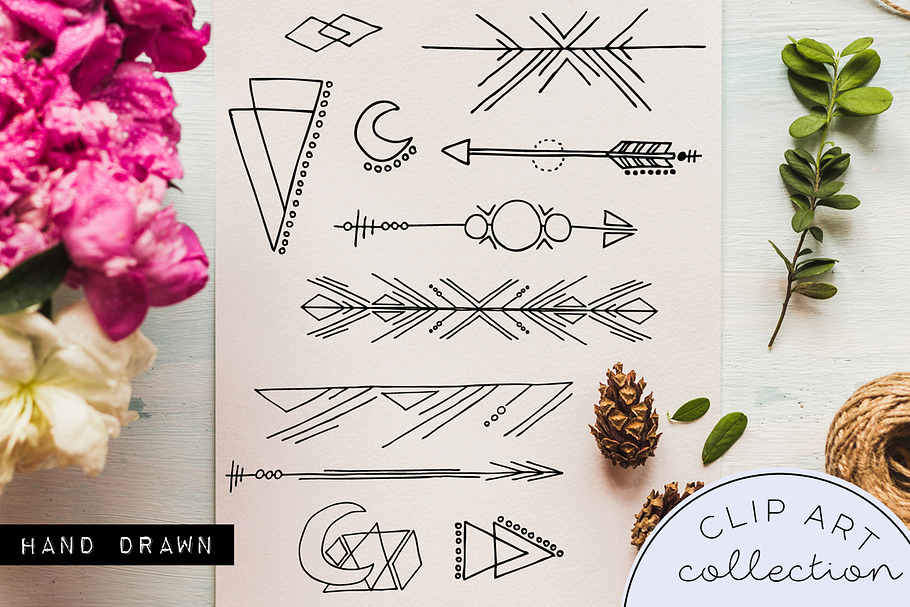 Hand Drawn Doodle Clip Art in Illustrations - product preview 8