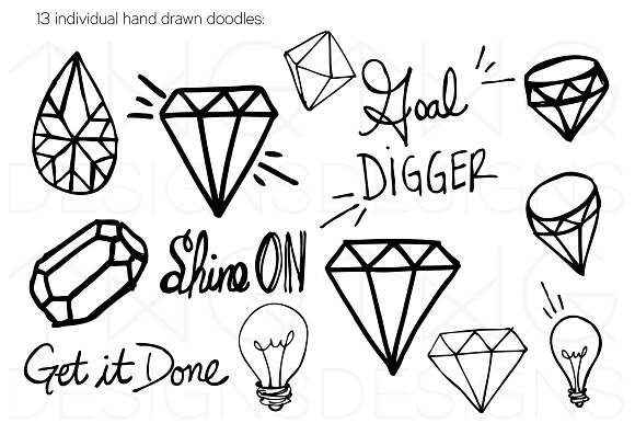 Hand Drawn Doodle Clip Art in Illustrations - product preview 1