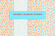 Colorful seamless patterns set
