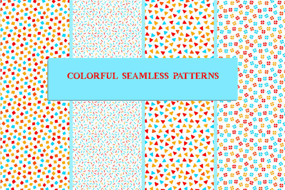 Colorful seamless patterns set in Patterns - product preview 8
