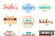 Happy teachers day typography