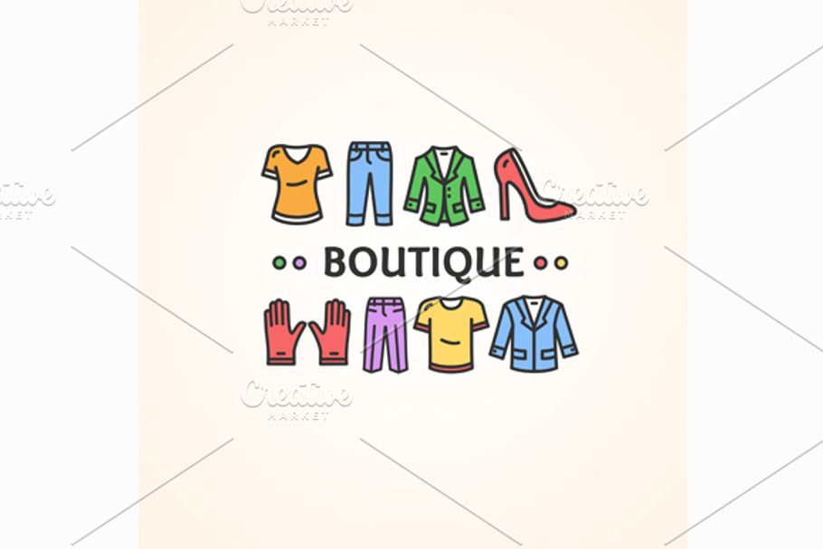 Clothing Shop or Boutique Concept in Illustrations - product preview 8