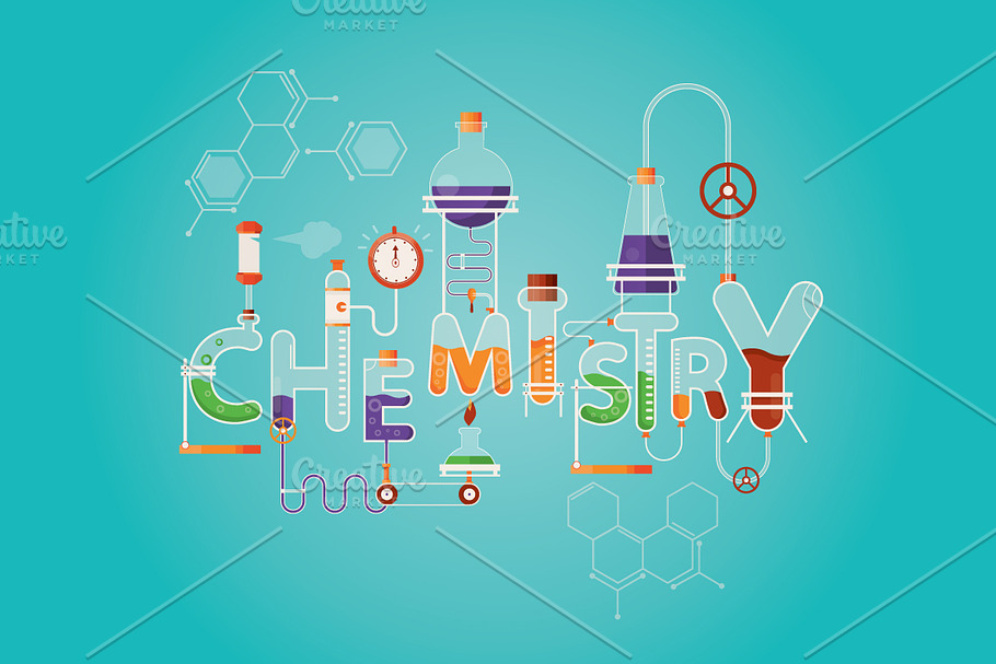 Inscription of Chemistry science in Illustrations - product preview 8
