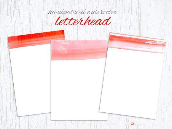 Brushstroke Watercolor Letterhead in Textures - product preview 1