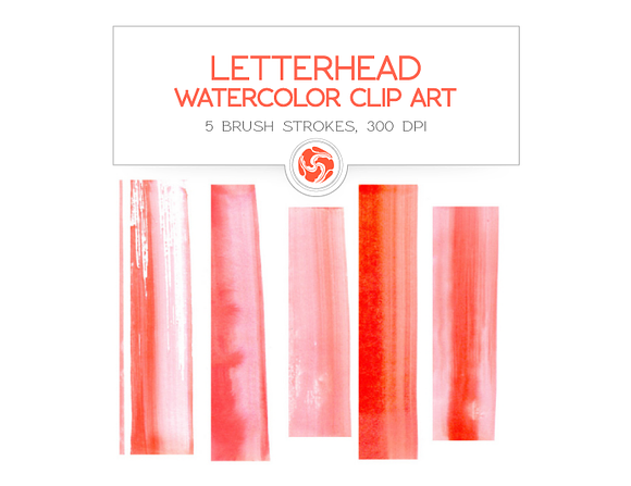 Brushstroke Watercolor Letterhead in Textures - product preview 2