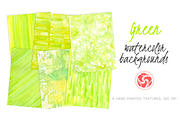 Green Abstract Watercolor Background