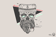 Skull Label - Skull Sailor