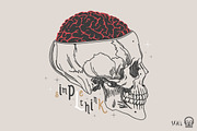 Skull Label - Simple Think