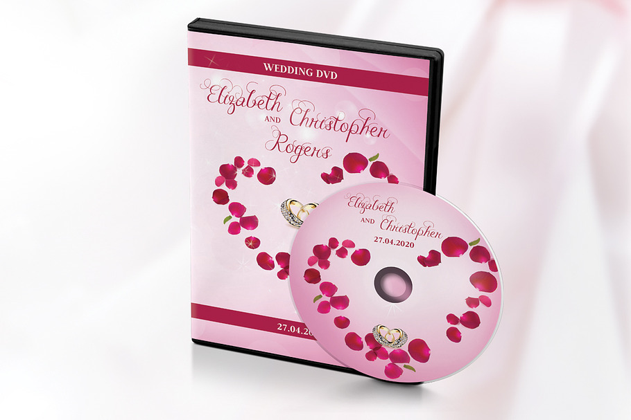 Wedding DVD cover in Stationery Templates - product preview 8