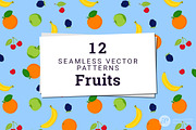 12 Fruit Vector Patterns
