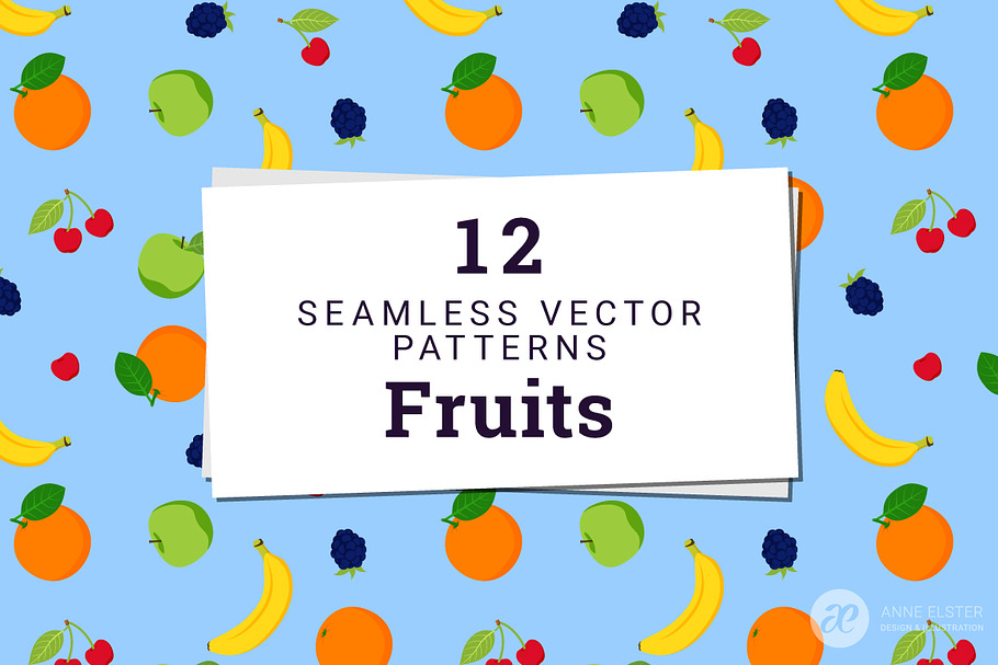 12 Fruit Vector Patterns in Patterns - product preview 8