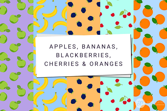 12 Fruit Vector Patterns in Patterns - product preview 3