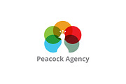 Peacock Agency logo Template