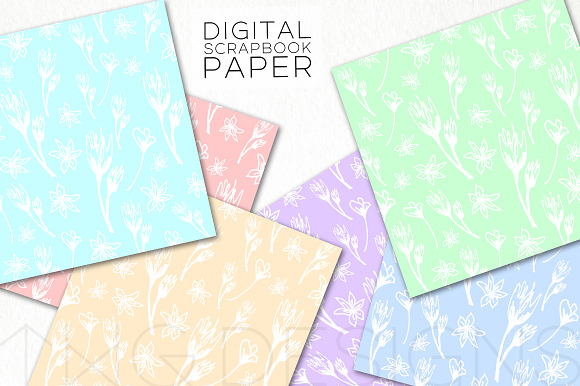 Simple Foliage Digital Paper in Patterns - product preview 1