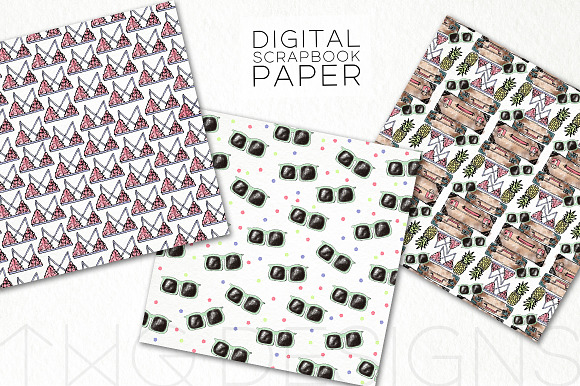 Trendy Travels Digital Paper in Patterns - product preview 1