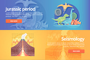 Education and Science banner set