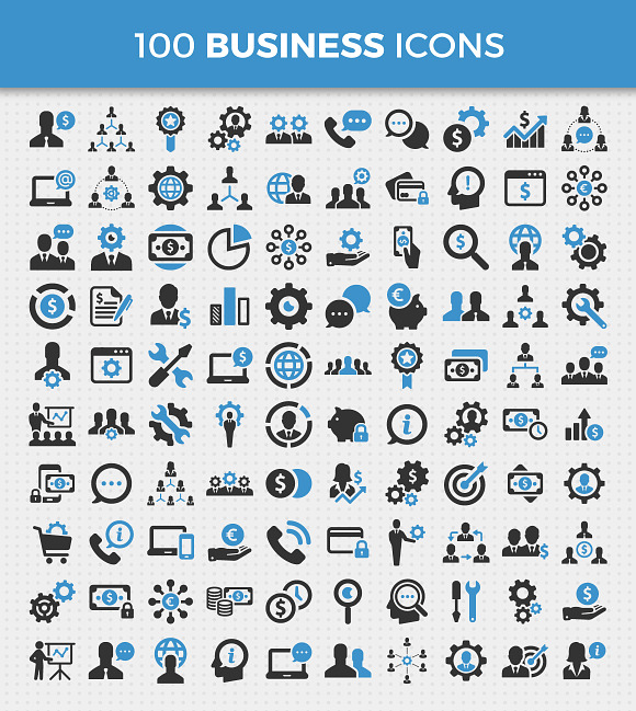 100 Business Icons Vol. 1 in Business Icons - product preview 1