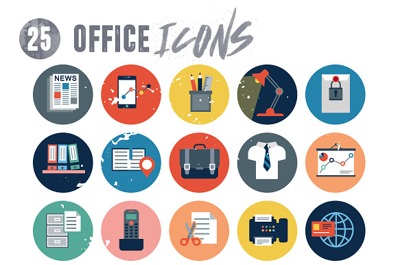 25 Office Icons Pack in Icons Packs - product preview 1